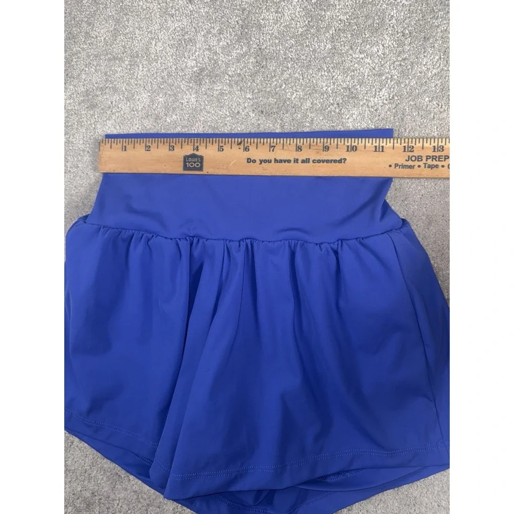 Halara SoftlyZero Airy Super High Waist 2-in-1 Yoga Shorts 3''  Blue